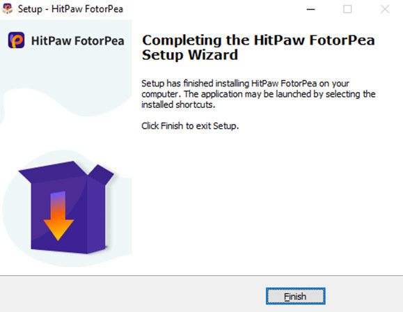 finish hitpaw fotorpea installation