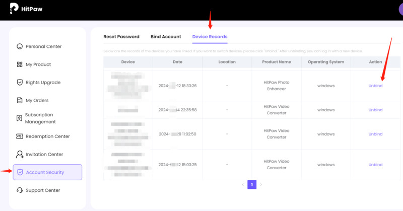 verify unbind